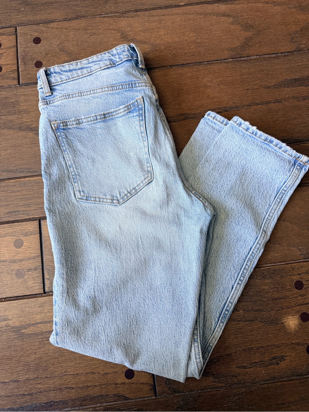 Zara Light Blue Straight Leg Women's Jeans